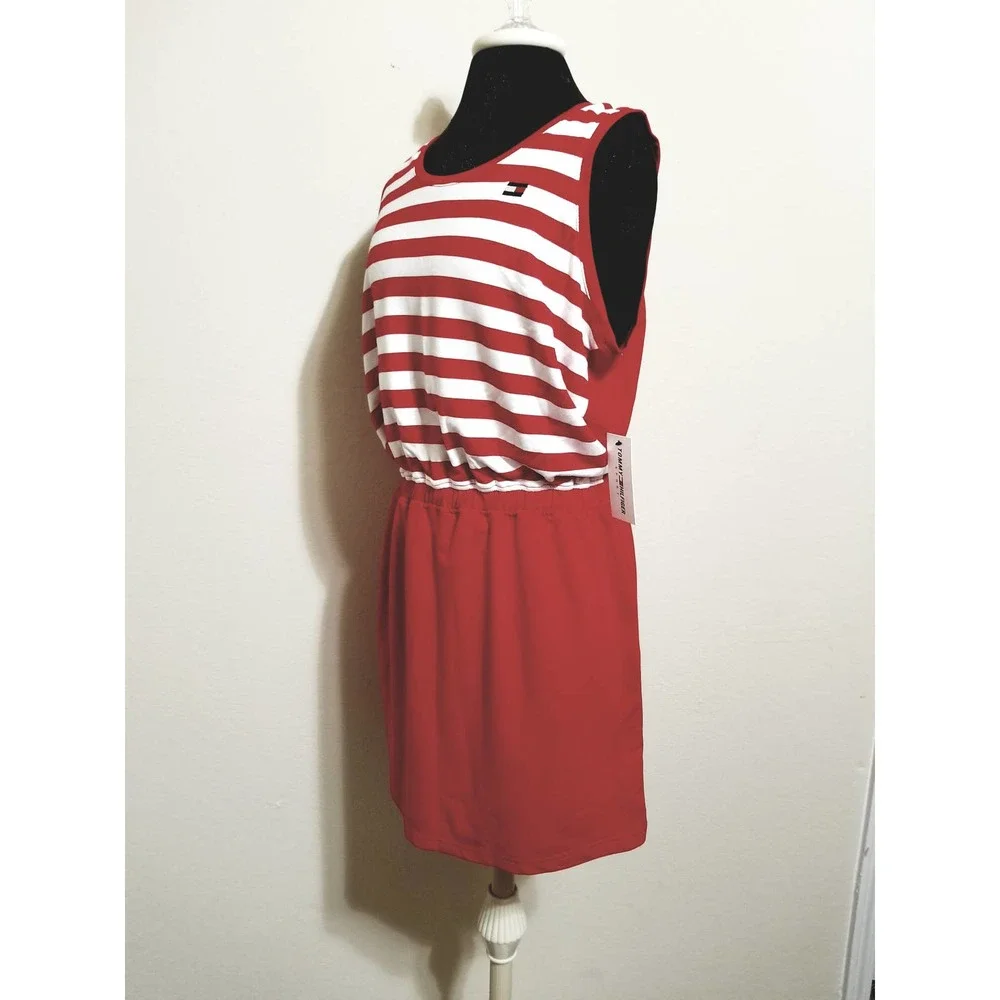 Tommy Hilfiger NWT Mini Dress Sport Sleeveless Scarlet Multi Size Medium… - Picture 2 of 9